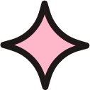 pink sparkling star